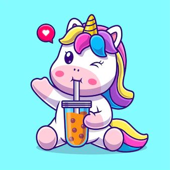 Catalyststuff | Freepik Milk Tea Cartoon, Unicorn Drink, Tea Cartoon, Drink Boba, Rocket Cartoon, Angry Cartoon, Moon Cartoon, Rainbow Cartoon, Boba Milk Tea