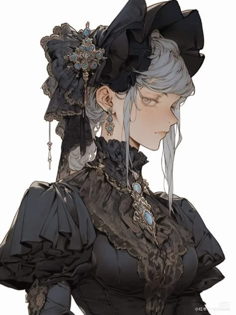 1800s Oc Art, Victorian Female Character Art, Aristocrat Character Design, Victorian Aesthetic Outfit, Elegant Character Design, Victorian Character Design, Victorian Character, Victorian Anime, Color Palette Challenge