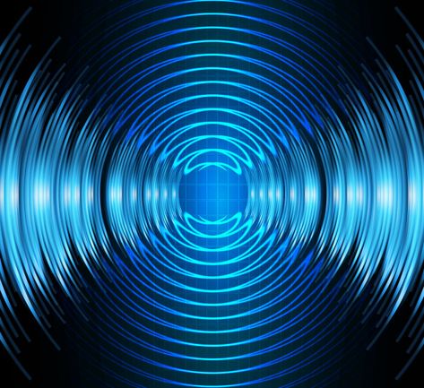 Sound waves oscillating dark blue light, water wave Premium Vector | Free Vector #Freepik #vector #freebackground #freepattern #freemusic #freeabstract Neom Saudi Arabia, Infinity Mirror Art, Art Inspired By Music, Sound Waves Design, Flash Series, Water Sound, Light Waves, Days Of Creation, Soundwave Art