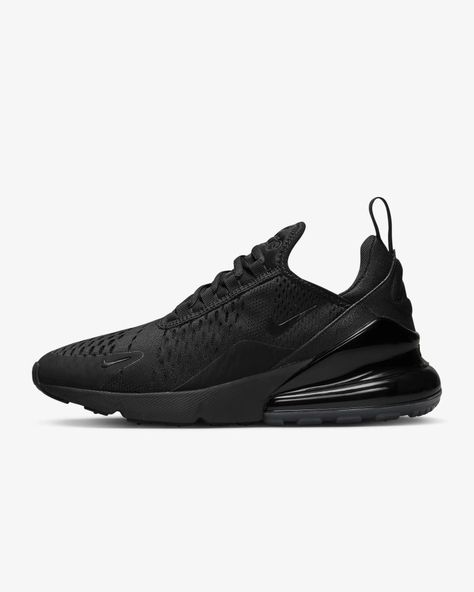 Popular Nike Shoes, Nike Shoes Black, Nike Air Max 270 Women, Nike Air Max 270 Black, Womens Nike Air Max 270, Nike Air Max Black, Nike Gym Shoes, All Black Nikes, Nike 270