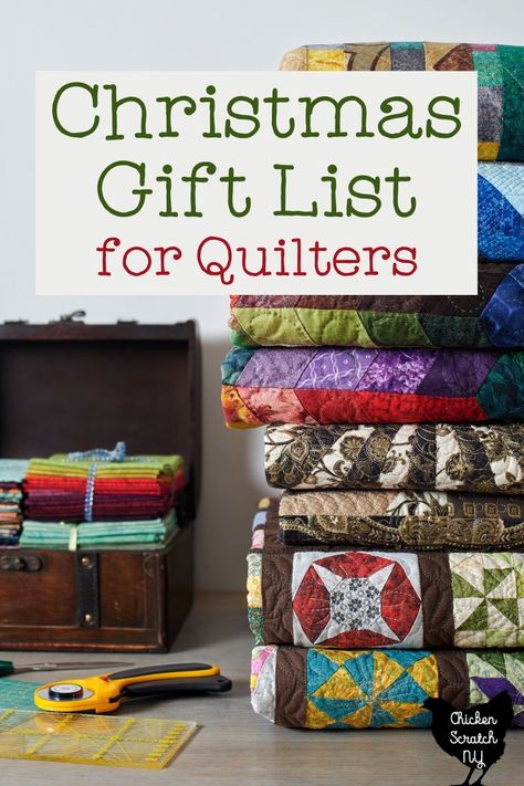 Get ready for Christmas with this holiday season Gift Guide for Quilters! You'll find something for everyone on any budget Christmas Games For Quilters, Gifts For Quilters Ideas, Gift Ideas For Quilters, Crafter Gift Basket, Diy Gifts For Quilters, Quilting Gift Ideas, Quilted Christmas Gifts, Gifts For Quilters, Quilter Gifts