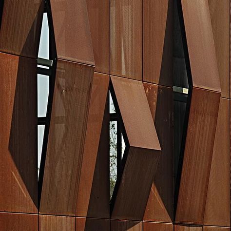 Recycled Steel Architecture, Bronze Architecture, Corten Facade, Corten Steel Facade, Architecture Definition, Steel Facade, Cor Ten Steel, Weathered Steel, Islamic Mosque