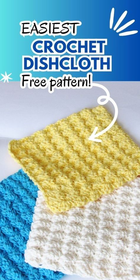 Crochet Washcloth Gift Set, Crocheted Dishcloth Patterns, Crochet Face Cloth Free Pattern, Crocheted Dishcloth Patterns Free, Crochet Dishcloths Free Patterns, Granny Square Dishcloth, Dishcloths Crochet, Easy Crochet Dishcloth, Free Crochet Dishcloth