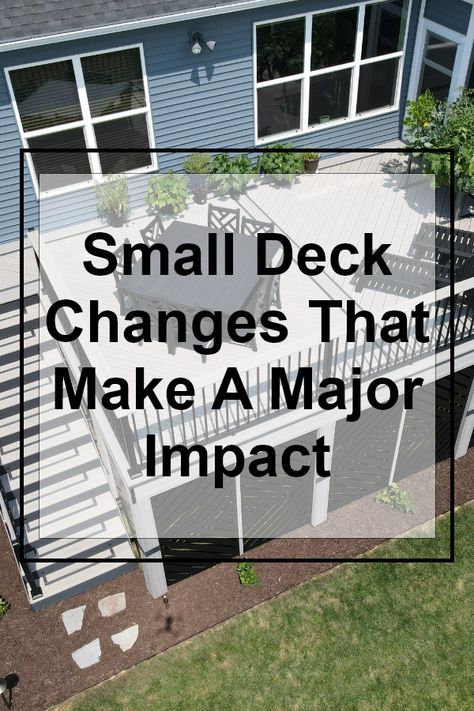 Deck Stairs Landing, Simple Deck Designs, Small Deck Designs, Back Deck Designs, Deck Upgrade, Small Backyard Decks, Deck Furniture Layout, Deck Addition, Deck Renovation