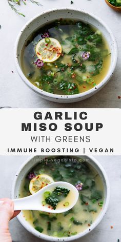 Gut Soup, Vegan Miso Soup, Healing Gut, Healing Soup, Vegan Soup Recipes, Vegan Soups, Super Foods, Think Food, God Mat