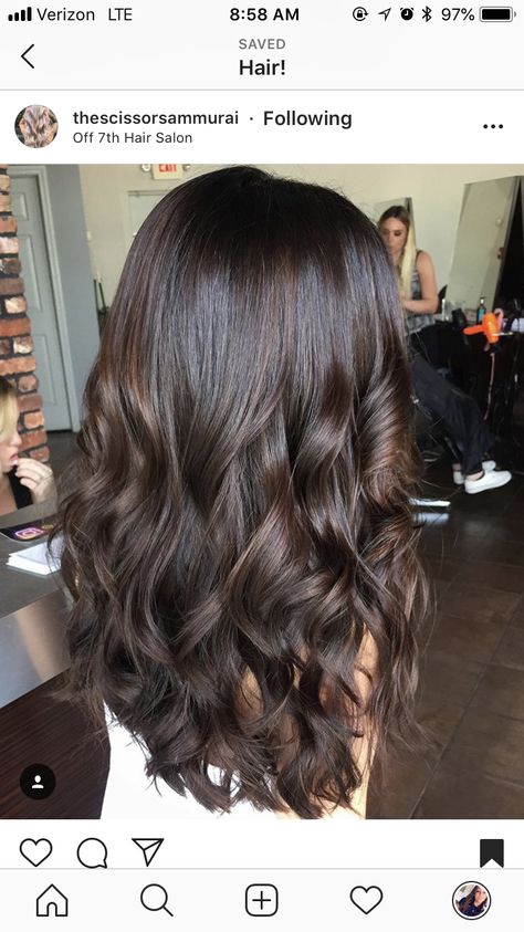 Wedding Hair Dye Ideas, Deep Chocolate Balayage, Cold Brew Hair Color Brunette, Cold Brew Highlights On Dark Hair, Cold Brew Hair Color, Dark Chocolate Brown Hair Espresso, Dark Bitter Chocolate Hair, Cold Brew Hair, Brown Bayalage Hair