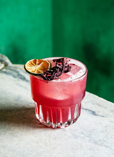 Sorrenity Sorrel and Rum Cocktail Recipe | PUNCH Floral Drink, Rum Punch Recipes, Rum Cocktail Recipes, Rum Recipes, Aged Rum, Rum Punch, Rum Cocktail, Hibiscus Tea, Agave Nectar