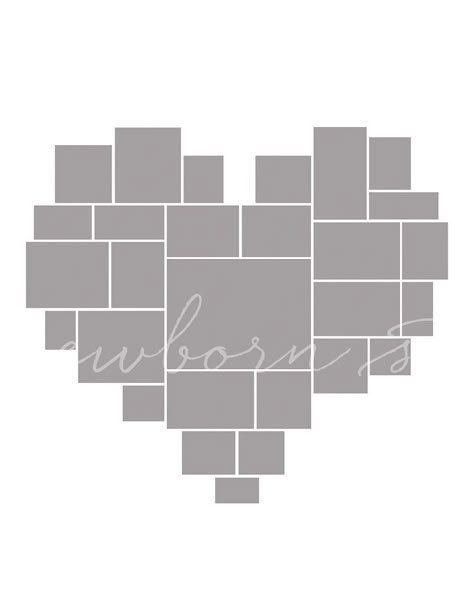 Heart Collage Template, Heart Picture Collage, Ideas De Collage, Heart Photo Collage, Collage Des Photos, Collage Foto, Zestaw Ikon, Heart Collage, Birthday Collage