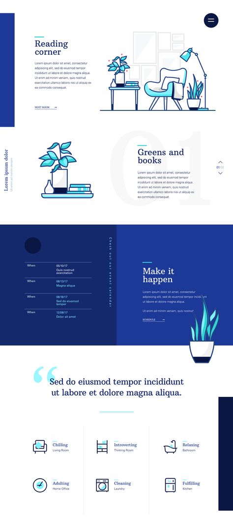 Home - The Reading Corner on Behance Modern Website Design Inspiration, Clean Website Design, Illustrations Simple, Clean Websites, Design De Configuration, 블로그 디자인, Design Sites, Web Design Mobile, Modern Website Design