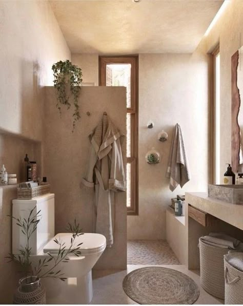 Beige Bathroom Ideas, Cozy Bathroom, Concrete Bathroom, Scandinavian Nursery, Stone Bathroom, Beige Bathroom, Small Bathroom Ideas Modern, Rustic Bathroom Decor, Bathroom Inspiration Decor