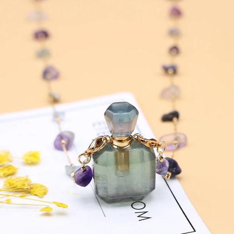 Perfume Necklace, Perfume Locket, Diffuser Bottle, Bottle Pendant, Bottle Charms, Bottle Necklace, Essential Oil Bottles, Necklace Pendants, Square Pendant