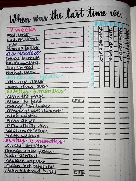 Genius Backlog When Did I Last, Bullet Journal Ideas Templates, Bulletin Journal Ideas, Organize Your Home, Bullet Journal Notebook, Dot Journals, Bullet Journal Writing, Bullet Journal Inspo, Diy Journal