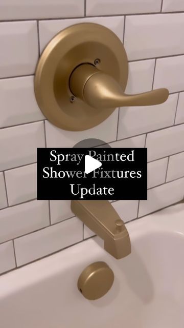 Spray Paint Shower Fixtures Gold, Rub N Buff Bathroom Fixtures, Painting Bathroom Faucet, Spray Paint Shower Fixtures, Spray Paint Bathroom Fixtures, Antique Brass Spray Paint, Best Gold Spray Paint, Brass Spray Paint, Gold Bathroom Fixtures