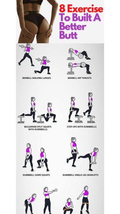 Barbell Hip Thrust, Bigger Buttocks Workout Exercises, Grow Your Glutes, Glute Exercises, Bulgarian Split Squats, Buttocks Workout, Healthy Weight Gain, Hip Thrust, Hourglass Shape