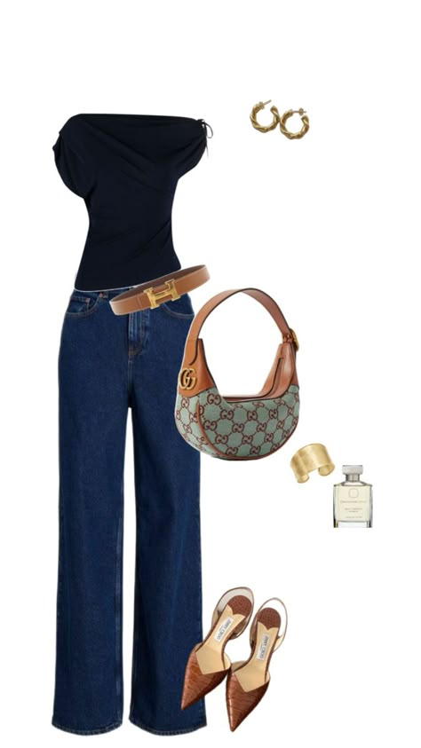 Full Denim Outfit Women, Rich Mom Outfits, Mom Aesthetic Outfit, Year Round Capsule Wardrobe, Rachel Green Outfits, Sixth Form Outfits, Dressy Casual Outfits, Outfit Inspo Casual, Dressy Outfits