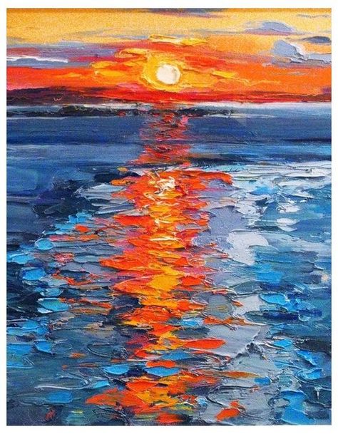 Acrylic Painting Images, Painting Beginners, Acrylic Painting Ideas For Beginners, Easy Landscape Paintings, Abstract Wall Art Painting, Oil Painting For Beginners, Acrylic Painting Ideas, Painting Ideas For Beginners, Sunrise Painting