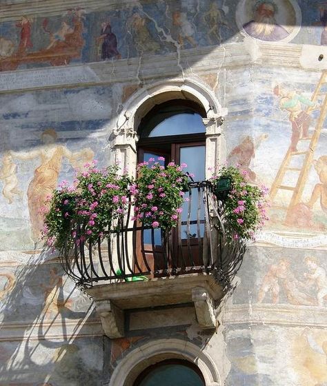 Balcony Plants Ideas, Juliet Balcony Ideas, Italian Balcony, Juliette Balcony, French Balcony, Juliet Balcony, Balcony Design Ideas, Balcony Flowers, Balcony Plants