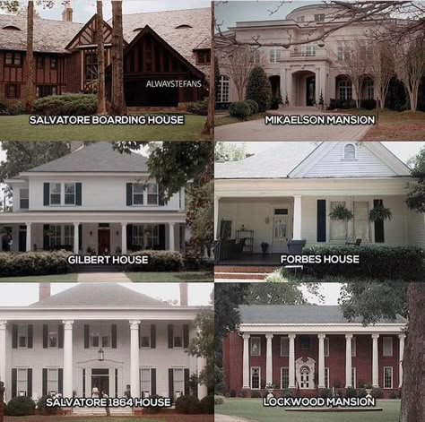 Mystic Falls Salvatore House, Tvd Salvatore House, Vampire Diaries House, Tvd House, Salvatore House, Salvatore Boarding House, Tvd Shifting, Covington Georgia, Different Types Of Houses