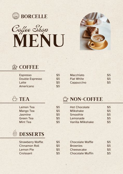 Cafe Design Inspiration, Coffee Shop Business Plan, Menu Design Layout, Coffee Menu Design, Mango Tea, Cafe Menu Design, Menue Design, Coffee Shop Menu, Coffee Shop Business