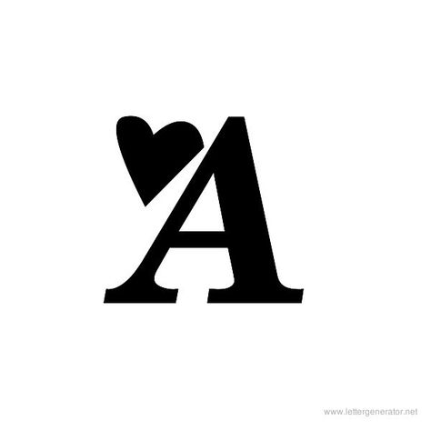 It's all about Hearts ♡ A Alphabet Wallpaper Letters, Letter A With Heart, Letra A Aesthetic, A With A Heart, Valentines Alphabet, K Letter Images, Valentines Letter, Tattoo Lettering Design, A Initial