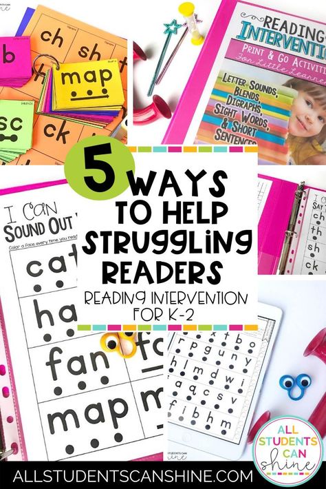 Reading Second Grade, Kindergarten Intervention Activities, Intervention Activities First Grade, Kindergarten Reading Intervention Ideas, Tutoring Reading 1st Grade, Kindergarten Reading Intervention, Reading For 2nd Grade Student, Second Grade Intervention, Tutoring Kindergarten Reading