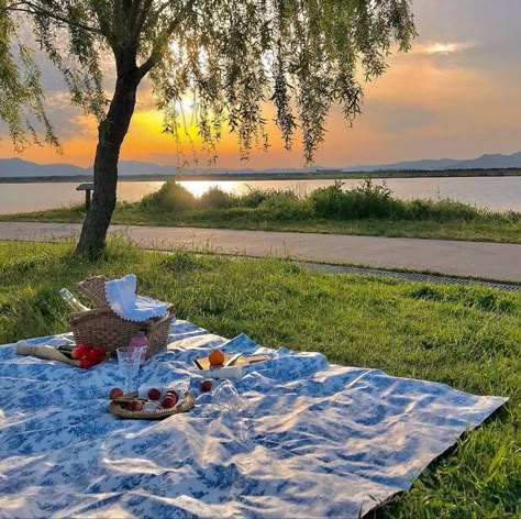 Picnic Background, Grass Picnic, Picnic Inspo, Background References, Road Trip Camping, Pinterest Challenge, Picnic Inspiration, Water Aesthetic, Romantic Picnics