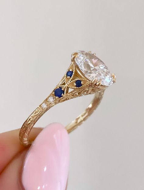 Catholic Engagement Ring, Victorian Era Rings, Diamond And Gold Ring, Engagement Rings With Unique Bands, Different Ring Shapes, Three Stacked Wedding Rings, Engagement Rings With Blue Stones, Hidden Gemstone Engagement Ring, Oval Shape Engagement Ring