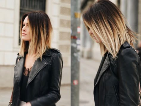 Ombré Long Bob, Short Ombre Hair Straight, Dark Ombre Bob, Ombre Hair Color For Brunettes Short, Medium Length Ombre Hair, Ombre On Short Hair, Bob Ombre Hair, Blonde Ombre Lob, Ombre Hair Short