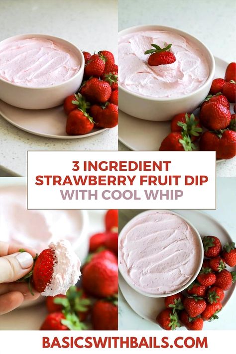 Indulge in a sweet and creamy treat with this Simple Strawberry Dip Delight featuring Cool Whip. Perfect for parties or a cozy night in, this easy-to-make dip pairs beautifully with fresh strawberries, graham crackers, or your favorite dippables. Whip it up in minutes and watch it disappear just as quickly. A delightful blend of flavors that will have everyone asking for the recipe! Fruit Dip With Cool Whip, Strawberry Fruit Dip, Dip With Cool Whip, Cool Whip Fruit Dip, Strawberry Fruit Dips, Healthy Fruit Dip, Yogurt Fruit Dip, Easy Fruit Dip, Fruit Dip Recipe