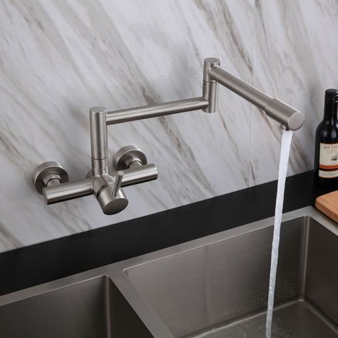 Foldable Kitchen Faucet Wall Mounted Stainless Steel Sink Faucet Wall Mounted Kitchen Sink Faucet, Wall Kitchen Faucet, Wall Mounted Faucet Kitchen, Wall Mounted Kitchen Sink, Kitchen Sink Wall, Richmond House, Wall Mounted Kitchen Faucet, Bathroom Layout Plans, Kitchen Renos