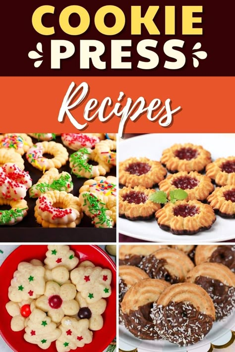 Butter Cookie For Cookie Press, Shortbread Cookie Press Recipe, Easy Cookie Press Recipes, Oxo Cookie Press Recipes, Best Cookie Press Recipes, Spritz Cookie Dough Recipe, Cookie Press Christmas Cookies, Recipes For Cookie Press, Cookie Dough For Cookie Press