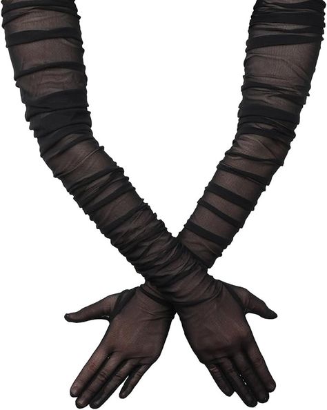 Amazon.com: Psyqtsuary Women's Sexy Sheer Gloves Black Long Sheer Gloves Mesh Tulle Super Long Gloves Opera Christmas Party Dance Formal Bridal Gloves Elbow Length : Clothing, Shoes & Jewelry Gloves Elegant, Long Black Gloves, Sheer Gloves, Tulle Gloves, Elegant Gloves, Mesh Gloves, 2024 Halloween, Birthday Inspo, Opera Gloves