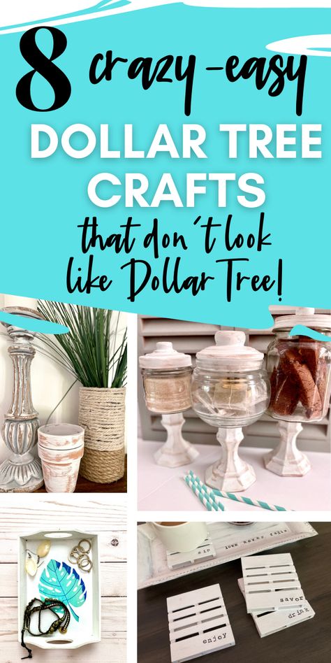 Love Dollar Tree & farmhouse style? Check out these beautiful DIY projects for the home that look amazing! No one would think these crafts came from supplies you found at Dollar Tree! They are fast, easy, cheap projects - you can knock each one out in a single sitting! #ahundredaffections Dollar Tree Farmhouse, Diy Farmhouse Ideas, Drawings Inspo, Pallet Coasters, Farmhouse Diy Projects, Dollar Tree Hacks, Dollar Store Diy Projects, House Crafts, Farmhouse Crafts