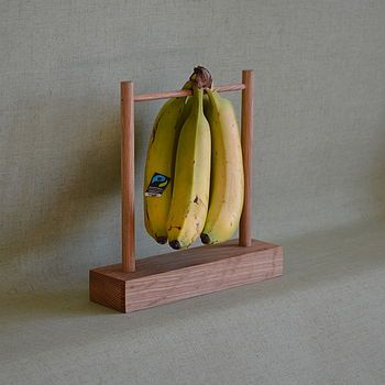 Monkey Bar Nana Personalised Oak Banana Stand Banana Holder, Monkey Bar, Banana Stand, Diy Home Improvements, Wood Crafting, Amazing Woodworking, Hand Carved Stone, Wood Shop Projects, Fruit Bowls