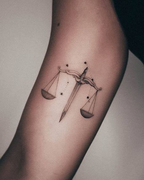 Lady Of Justice Tattoo, Libra Tattoos For Women, Best Libra Tattoos, Libra Tattoos, Female Warrior Tattoo, Libra Symbol, Body Aesthetic, Libra Tattoo, Flower Wrist Tattoos