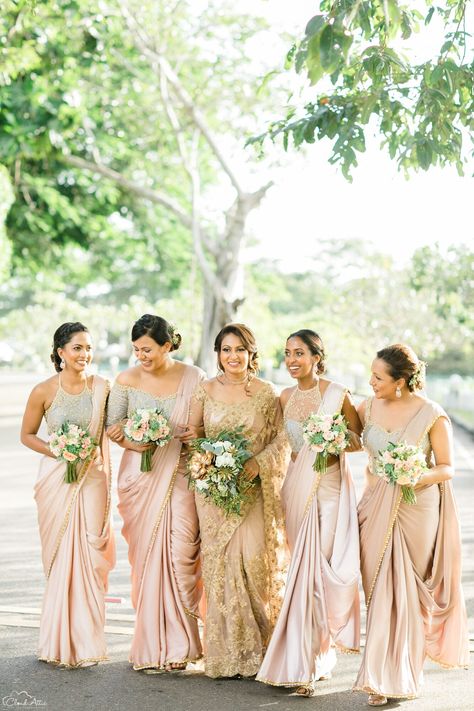 Bridesmaid Photoshoot Indian, Pinterest Bridesmaid Dresses, Sri Lankan Wedding Saree, Indian Beach Wedding, Sri Lankan Wedding, Srilankan Wedding, Bridesmaid Photoshoot, Indian Bridesmaid Dresses, Indian Bridesmaids