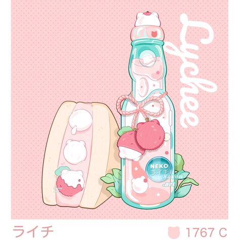 Lychee Milk with Sando OR with Ramune 💖 #foodart #artoftheday #foodillustration #aestheticart #cafedrawing #ipadproart #japanillustration #doodleart #食べ物イラスト #귀여운 #ipadproart #procreateart Ramune Soda Aesthetic Drawing, Ramune Soda Aesthetic, Ramune Bottle, Soda Aesthetic, Ramune Soda, Ipad Pro Art, Bottle Drawing, Japan Illustration, Food Drawing