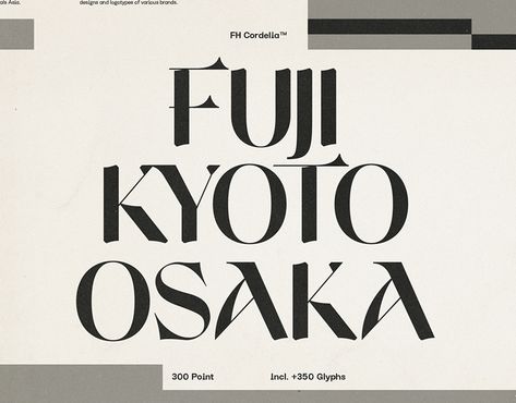 Typefaces on Behance Japanese Like Font, Japanese Inspired Design, Japanese Logo Design Brand Identity, Asian Typography Design, Japanese Style Typography, Japanese Logo Style, Japanese Type, Canva Japanese Fonts, Japanese Graphic Design Typography