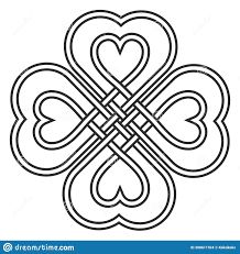 Celtic Heart Knot in the Shape of a Clover Leaf Bringing Good Luck and Love Vector Knitted Heart Knot Stock Vector - Illustration of intertwined, ancient: 208611924 Celtic Heart Knot Tattoo, Knot Drawing, Celtic Knot Drawing, Celtic Heart Knot, Irish Symbols, Intertwined Hearts, Celtic Love Knot, Knot Tattoo, Heart Knot