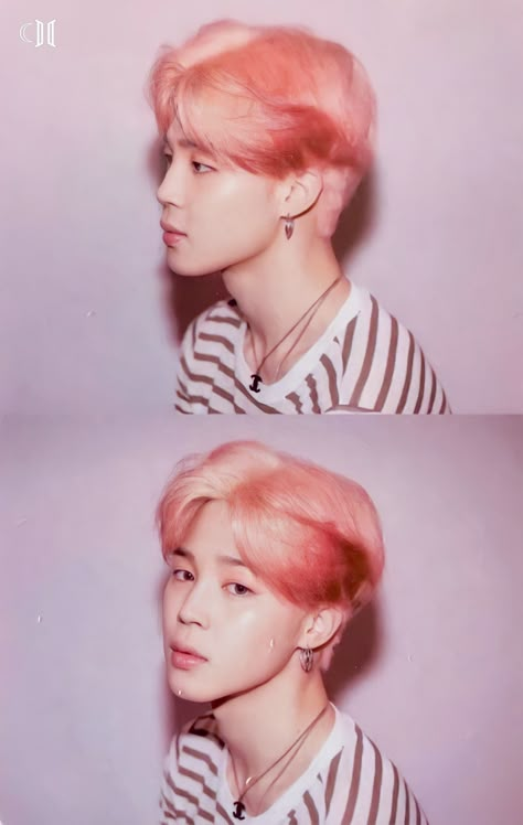 Jimin Pink Hair, Jimin Pink, Jimin Hair, Photocards Bts, Bts Photocard, Photocards Kpop, Bts Photocards, Jimin Pictures, Jimin Fanart