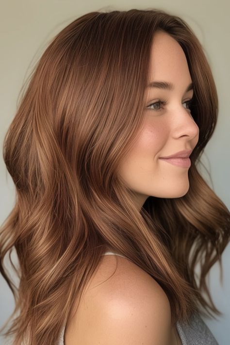 honey cinnamon hair color, autumn hair colour Honey Cinnamon Hair Color, Short Cinnamon Hair, French Hair Color Trends, Maple Syrup Hair Color, Light Cinnamon Hair Color, Cinnamon Hair Colour, Golden Brown Natural Hair, Light Brown Cinnamon Hair Color, Cinnamon Colored Hair