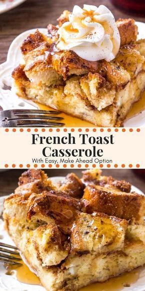 Super Breakfast, French Toast Casserole Easy, French Toast Casserole Overnight, French Toast Casserole Recipes, Breakfast For A Crowd, Overnight French Toast, French Toast Easy, Breakfast Casseroles, French Toast Bake