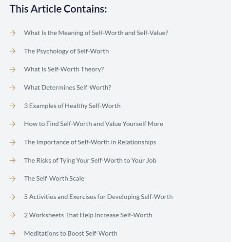 We love this article by Positive Psychology -What Is the Meaning of Self-Worth and Self-Value? -The Psychology of Self-Worth -What Is Self-Worth Theory? -What Determines Self-Worth? -3 Examples of Healthy Self-Worth -How to Find Self-Worth and Value Yourself More -The Importance of Self-Worth in Relationships -The Risks of Tying Your Self-Worth to Your Job -The Self-Worth Scale -5 Activities and Exercises for Developing Self-Worth -2 Worksheets That Help Increase Self-Worth and much more!! What Is Self Worth, Value Yourself, Self Value, My Worth, Building Self Esteem, What Is Self, Positive Psychology, Psychology Today, You Are Worthy