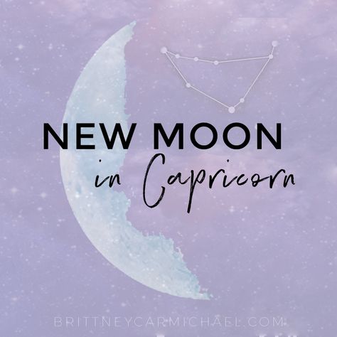 This New Moon brings tons of energy to support us and spark us into action. Capricorn is a cardinal earth sign that holds the energy of loyalty, leadership, honesty, determination, and discipline. Time to step up and take charge of your life by making small changes that will impact your life in BIG ways. New Moon Magic Intentions, How To Set New Moon Intentions, How To Set Intentions For The New Moon, Full Moon Water Intentions, New Moon In Capricorn Tarot Spread, New Moon Phase, Capricorn Moon, New Moon Rituals, Lunar Cycle