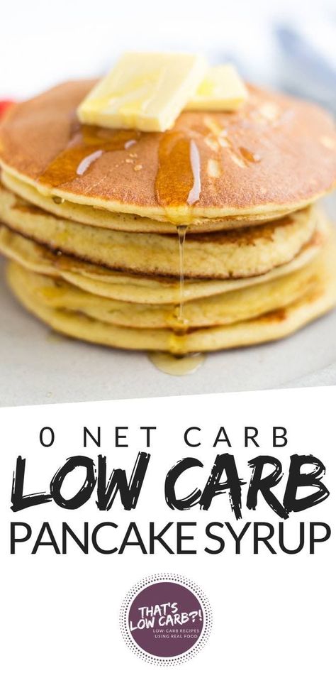 Low Carb Keto Pancake Syrup made with just a few ingredients. Need syrup to put on your low carb pancakes? This keto maple syrup is exactly what you need and can be made in just 10 minutes. #lowcarb #keto #lowcarbrecipes #ketorecipes #ketodiet #lowcarbbreakfast #0netcarb #breakfast #recipe #recipes #glutenfree via @thatslowcarb Keto Pancake Syrup, Keto Maple Syrup, Low Carb Pancake Recipe, Low Carb Low Calorie, Low Carb Pancakes, Cucumber Diet, Pancake Syrup, Keto Pancakes, Keto Diet Menu