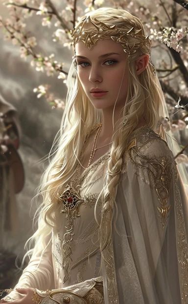 Lady Galadriel, Lotr Elves, Tolkien Elves, Elf Druid, Magic Dress, Female Elf, Elves And Fairies, Fairytale Photography, Fantasy Pictures