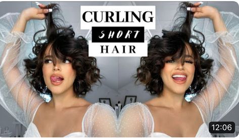 Big Curls Short Hair, Romantic Short Hair, Curling Short Hair, Short Hair Volume, Short Hair Blowout, Formal Hairstyles For Short Hair, Easy Trendy Hairstyles, How To Curl Short Hair, Short Curls