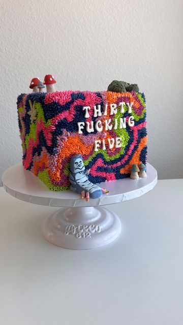 Shag Birthday Cake, Trippy Cake Design, Trippy Cake, Shag Cake, Alice In Wonderland Cake, Alice In Wonderland Cakes, Fancy Nancy, Cake Cake, Date Ideas