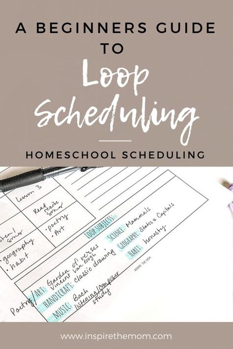 A Beginners Guide to Loop Scheduling - Inspire the Mom Loop Schedule Homeschool, Loop Schedule, Organize Schedule, Folder Binder, Free Homeschool Planner, Homeschooling Classroom, Morning Basket, Free Homeschool Curriculum, Free Homeschool Resources