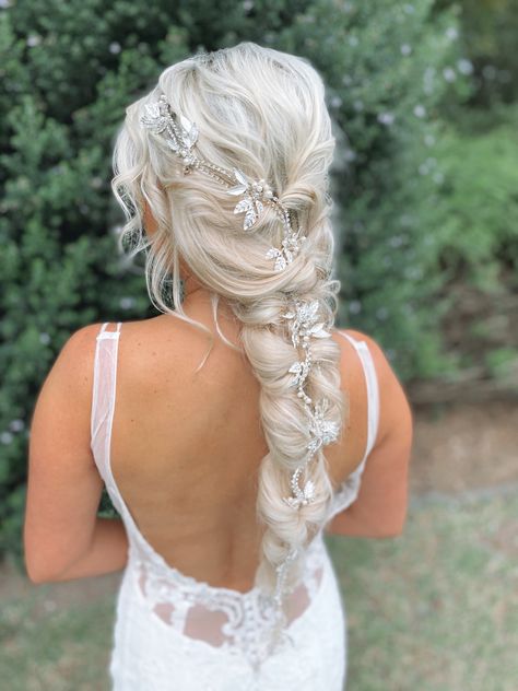 Bridal hair side swept